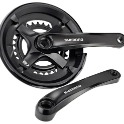Shimano FC-TY501-2 Kurbel 2-fach 30-46 Zähne 175 mm Kurbelgarnitur Tretkurbel Fahrradkurbel Kettenradgarnitur MTB Mountainbike Trekking