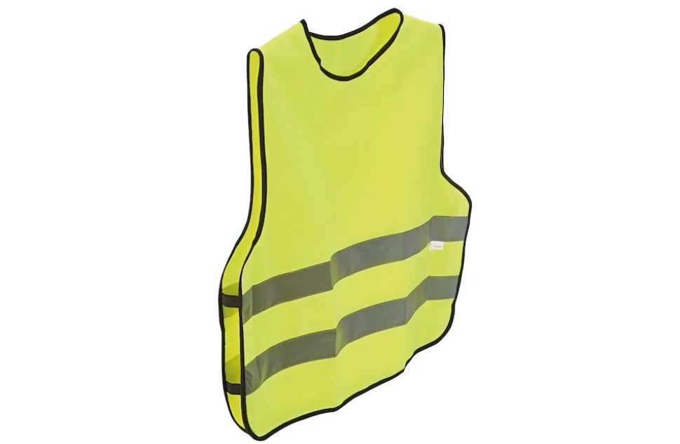Sicherheitsweste für Erwachsene, mit 3M Reflex-Material, elastischer Gummibund und verstellbare Klettverschlüsse, Farbe: neongelb