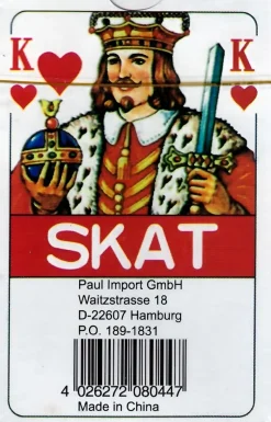 Skatblatt Skat Kartenspiel 32 Karten
