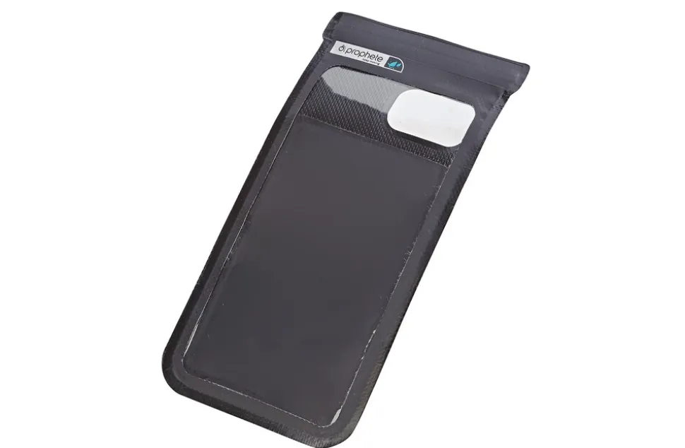 Smartphone-Tasche, zur Lenkermontage, bis zu 5.5“ geeignet, wasserabweisend, mit Sonnenschutz, Farbe: schwarz