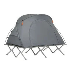 SoBuy Campingzelt für 2 Personen Hellgrau 193x86,5x154,5cm Funktional