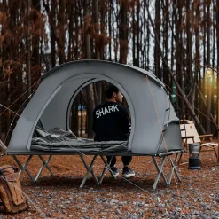 SoBuy Campingzelt für 2 Personen Hellgrau 193x86,5x154,5cm Funktional