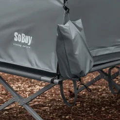 SoBuy Campingzelt mit 1 Tür Hellgrau Funktional