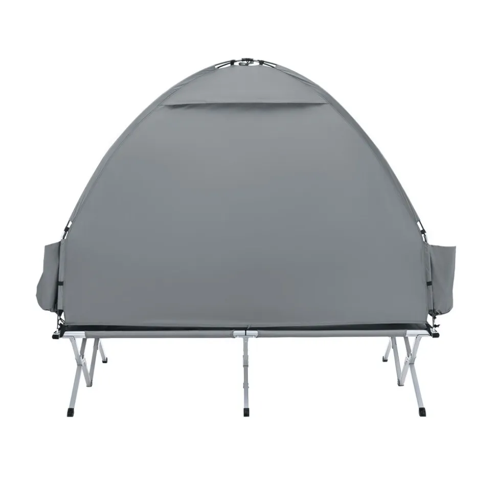 SoBuy Campingzelt mit 1 Tür Hellgrau 193x145x185cm Funktional
