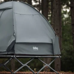 SoBuy Campingzelt mit 1 Tür Hellgrau 193x145x185cm Funktional