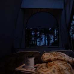 SoBuy Campingzelt mit 1 Tür Hellgrau 193x145x185cm Funktional