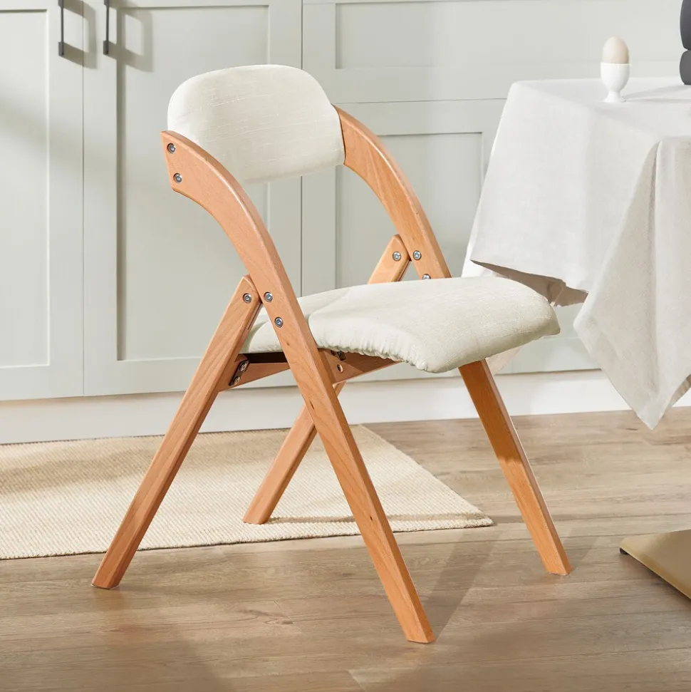 SoBuy Klappstuhl faltbar Weiß 47x51x78cm Funktional
