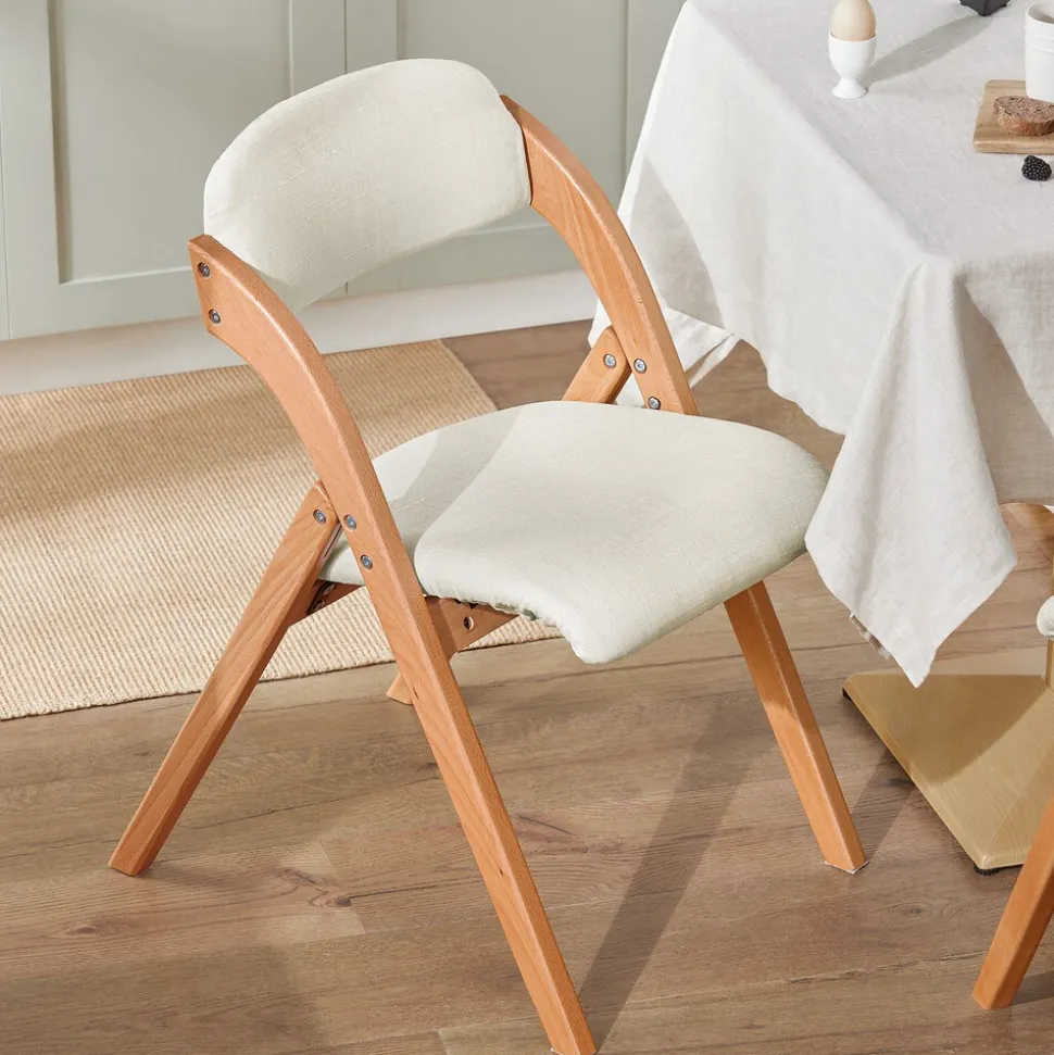 SoBuy Klappstuhl faltbar Weiß 47x51x78cm Funktional