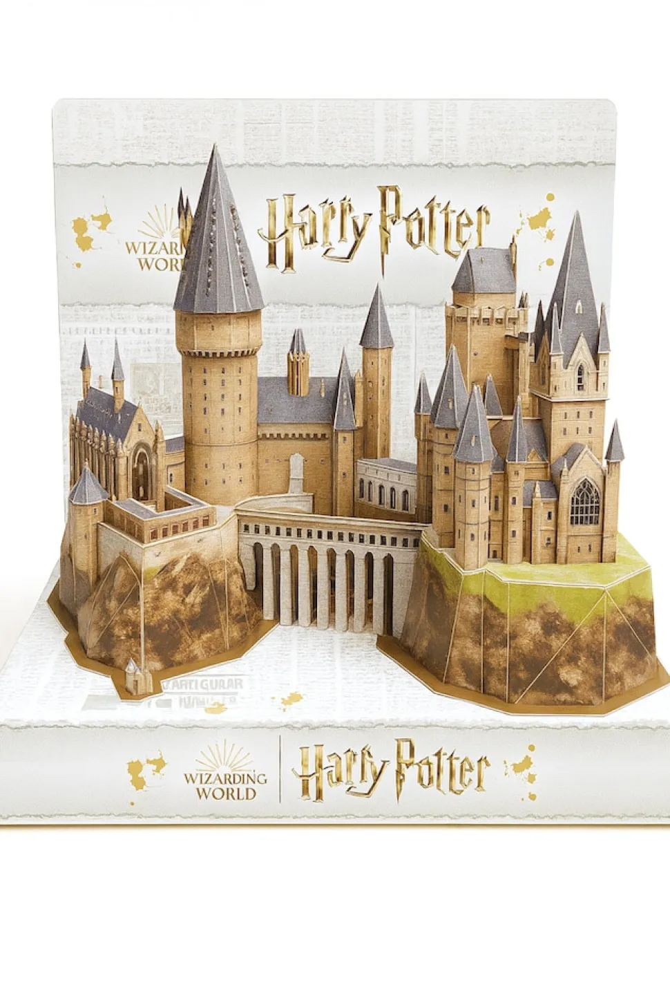 Spin Master 4D Puzzle Harry Potter Hogwarts Schloss fertig aufgebaut Display