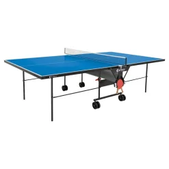 Sponeta Outdoor Tischtennisplatte mit Schlägerset und Abdeckhülle blau