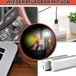 Starlyf® LED Taschenlampe - Akku KFZ Handlampe mit Magnet Do it all light