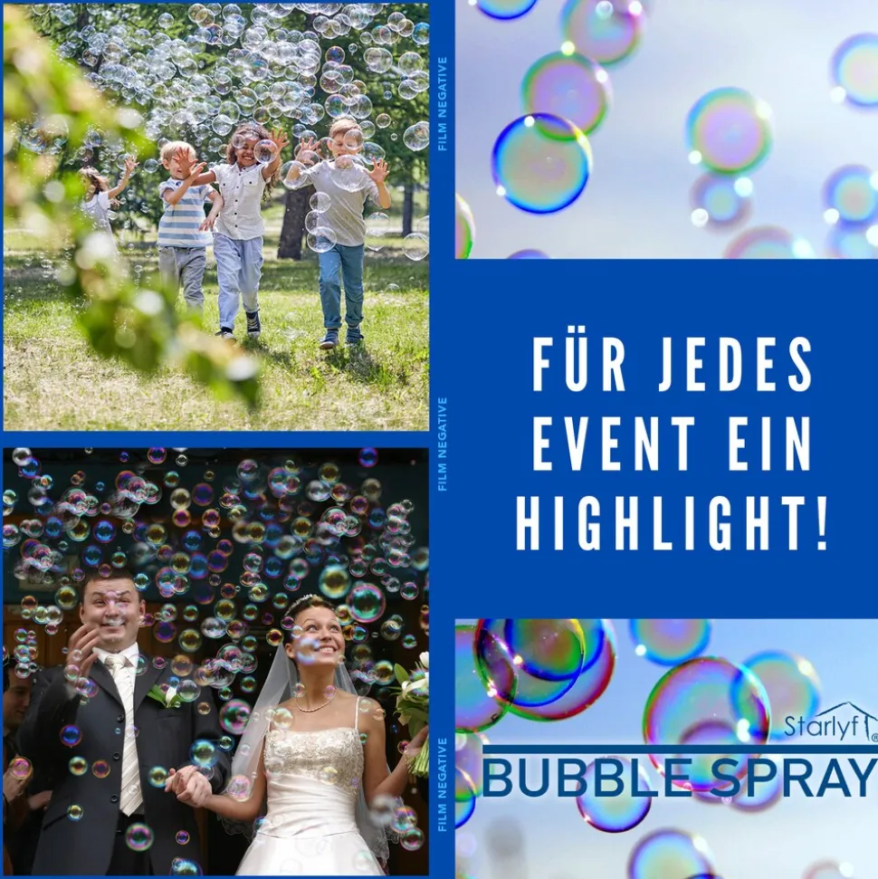 Starlyf® Seifenblasen Pistole mit Akku - Seifenblasenmaschine Bubble Spray