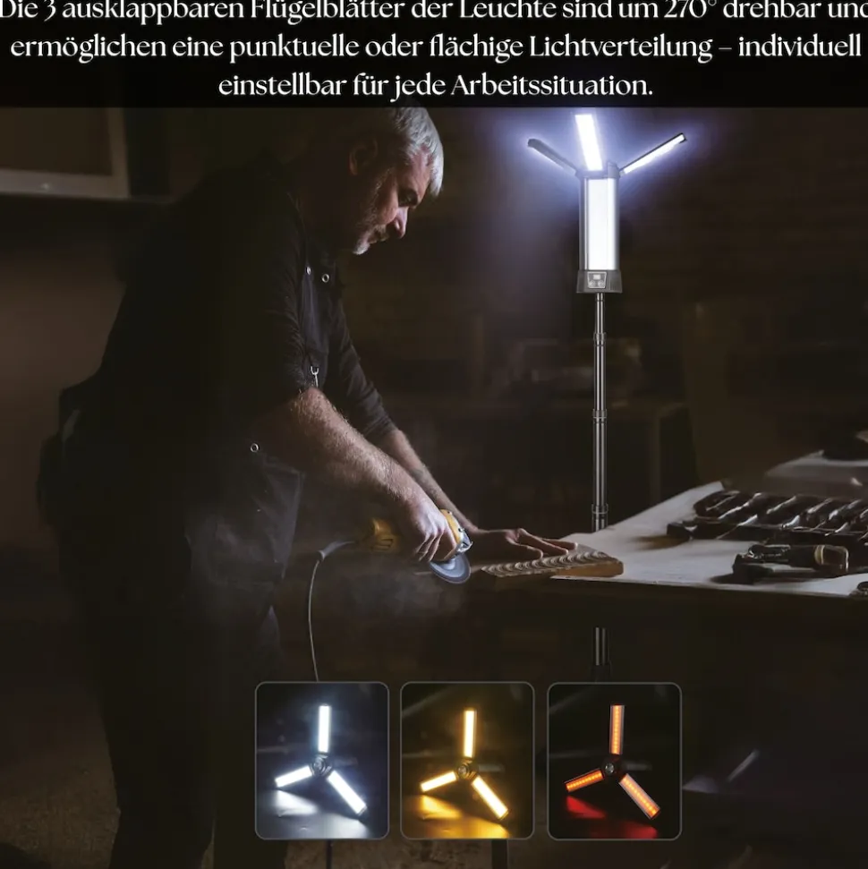 Steinborg 12in1 Multifunktionsleuchte LED-Campingleuchte 2000 Lumen 6000mAh