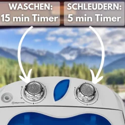 Steinborg Mini-Waschmaschine Camping 3kg Schleuderfunktion 150 W