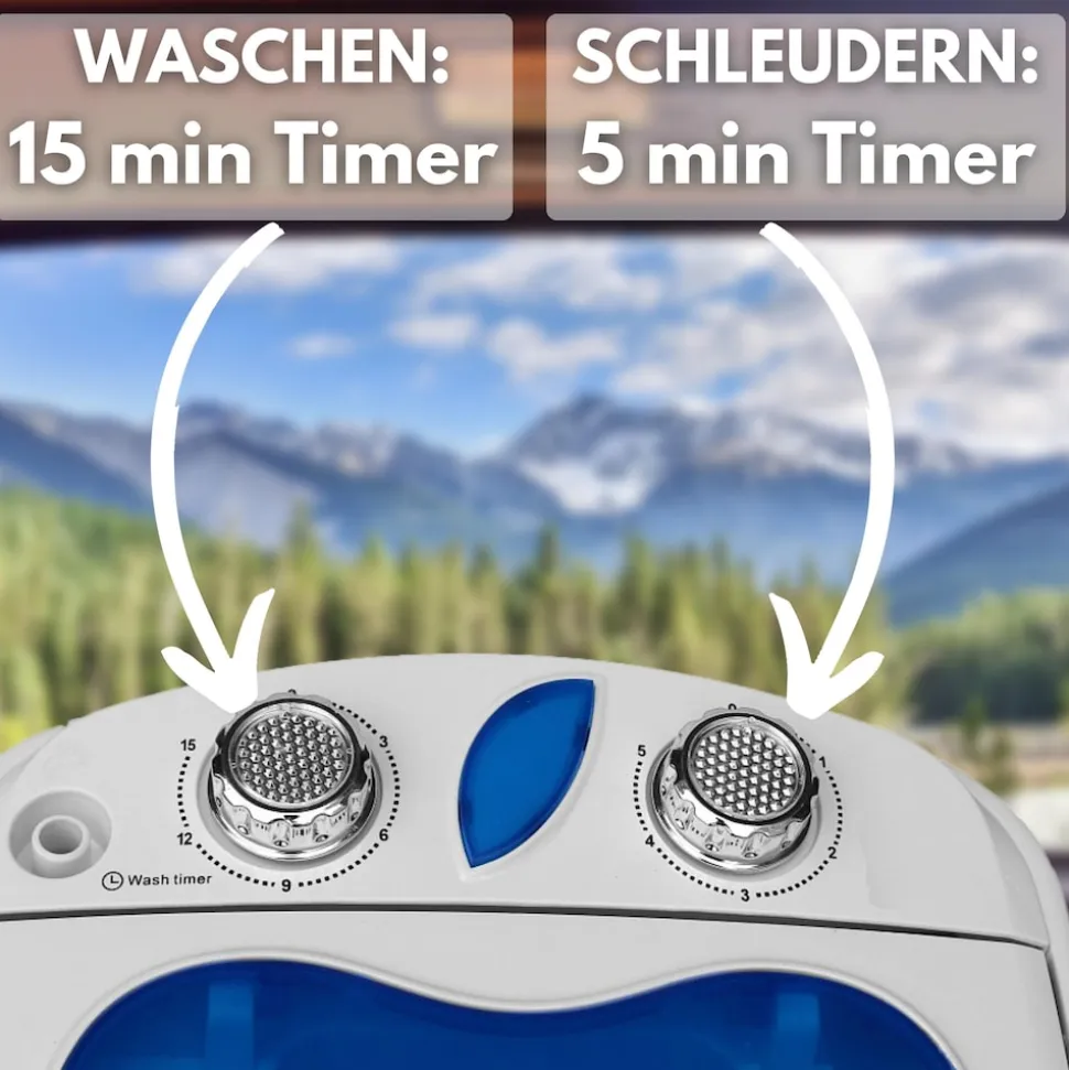 Steinborg Mini-Waschmaschine Camping 3kg Schleuderfunktion 150 W
