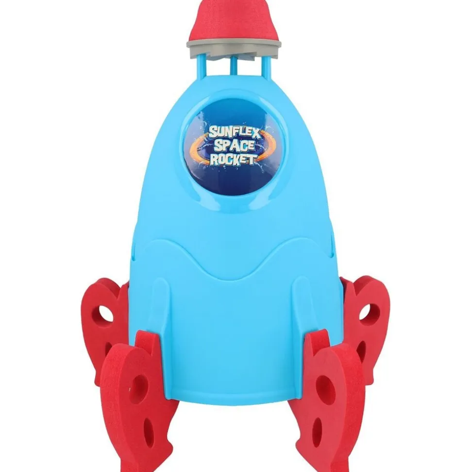 Sunflex 00561 - Space Rocket - Wassersprenkler (blau, drehend) Rasensprenger Kinder