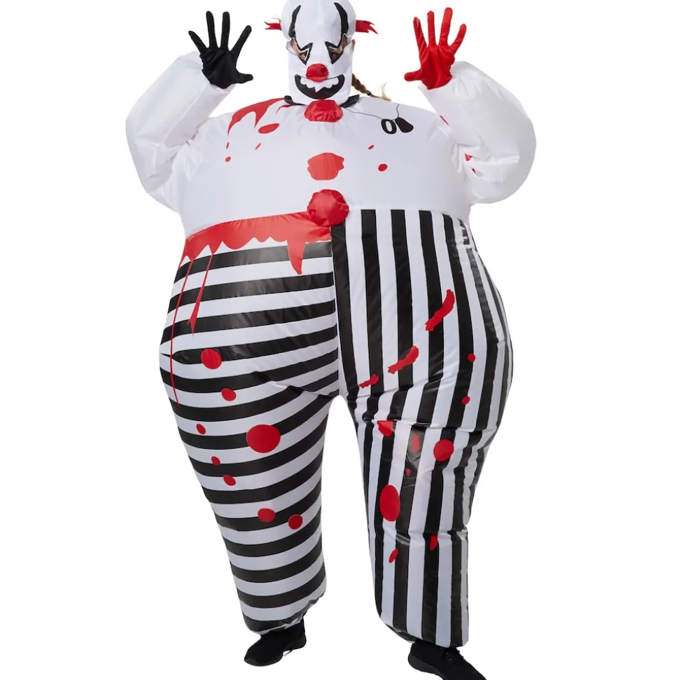 tectake® Aufblasbares Kostüm Horror-Clown