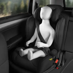 tectake® Autositz, i-Size Zulassung, ISOFIX-Installation, mit Seitenaufprallschutz, extra dicke Polsterung, von 100 bis 150 cm, Belastbarkeit 36 kg