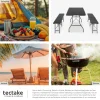 tectake® Bierzeltgarnitur, klappbar, hohe Belastbarkeit, mit Tragegriffen