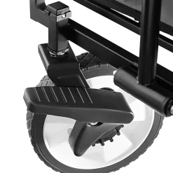 tectake® Bollerwagen, faltbar, abnehmbarer Stoffeinsatz mit 2 Netztaschen, inklusive Tragetasche, Belastbarkeit 80 kg
