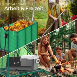 tectake® Bollerwagen, mit klappbaren Seitenwänden, leichtgängige Lenkachse mit gepolstertem Griff, Belastbarkeit 544 kg