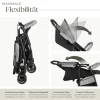 tectake® Buggy-Kinderwagen, klappbar, mit 5-Punkt-Gurt, Bremse und Schutzbügel, pulverbeschichtetes Stahlgestell und pflegeleichter Polyesterbezug, für 0 bis 36 Monate geeignet, Belastbarkeit 15 kg
