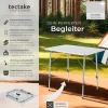tectake® Campingtisch, klappbar, stufenlos höhenverstellbare Beine, 80 x 60 x 68 cm