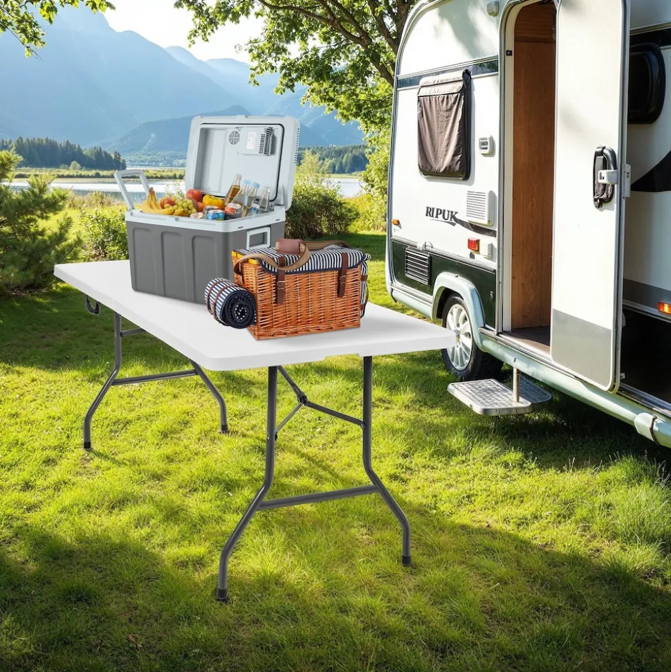 tectake® Campingtisch, klappbar, hohe Belastbarkeit, 183 x 76 x 74 cm