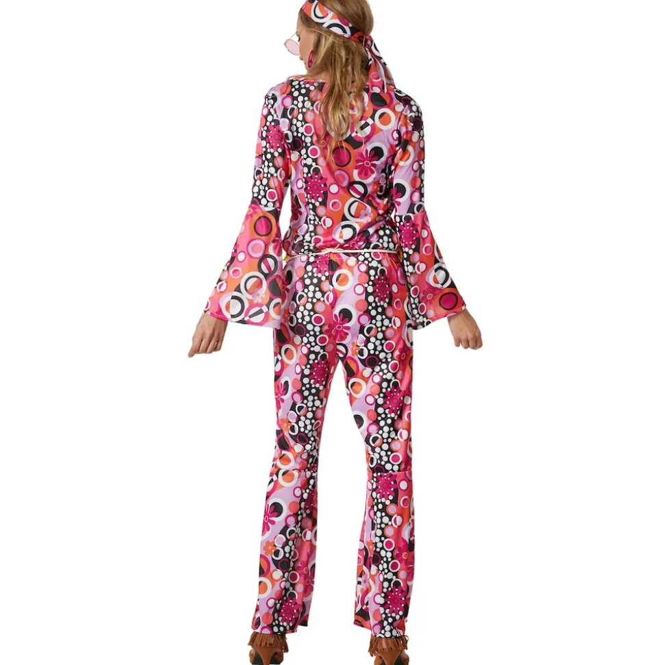 tectake® Damenkostüm Hippie Flowerpower