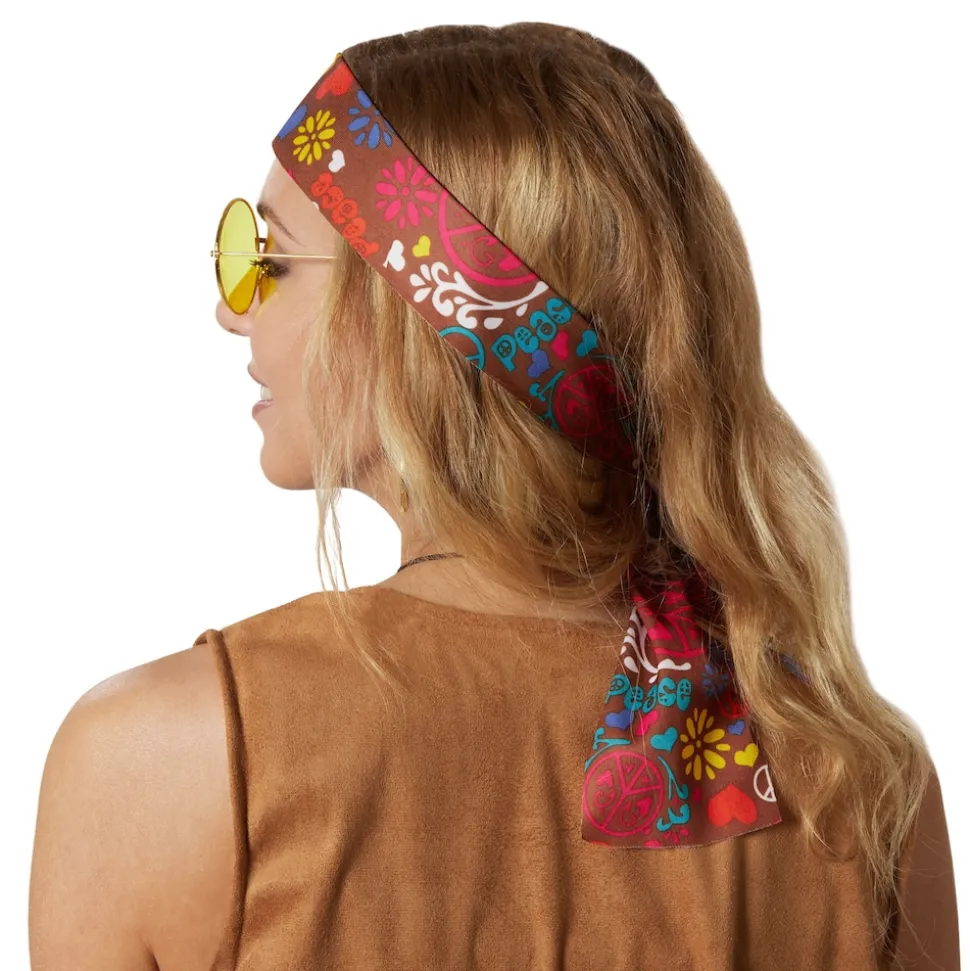 tectake® Damenkostüm Hippie Weste und Hose