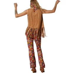 tectake® Damenkostüm Hippie Weste und Hose