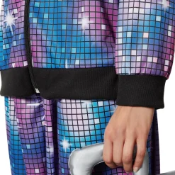 tectake® Damenkostüm Retro 80er 90er Jahre Disco Jogginganzug
