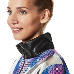 tectake® Damenkostüm Retro 80er 90er Jahre Disco Jogginganzug