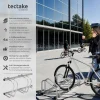 tectake® Fahrradständer, aus rostfreiem Stahl, Boden- und Wandmontage, von beiden Seiten befahrbar