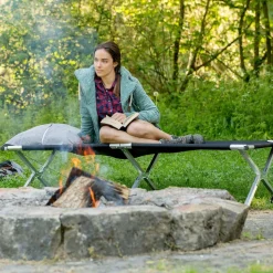 tectake® Feldbett mit Aluminiumgestell, klappbar, Belastbarkeit 150 kg, 190 x 70 x 45 cm