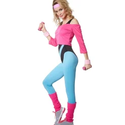 tectake® Frauenkostüm Aerobic-Star