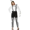tectake® Frauenkostüm Clown schwarz-weiß