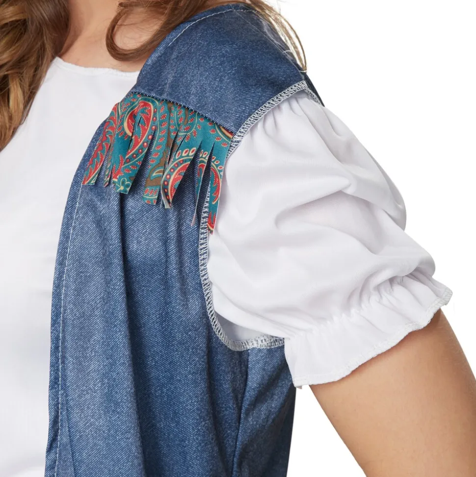 tectake® Frauenkostüm Groovy Flower Girl