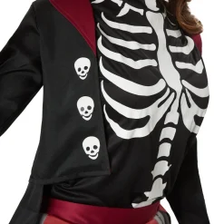 tectake® Frauenkostüm Gruselige Skull Lady