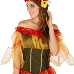 tectake® Frauenkostüm Herbstfee