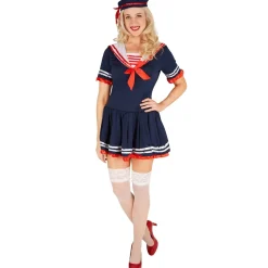 tectake® Frauenkostüm Marine-Lady