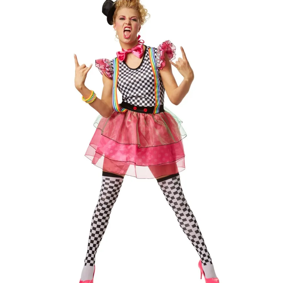 tectake® Frauenkostüm Neon Clown