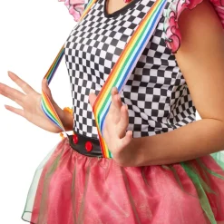 tectake® Frauenkostüm Neon Clown