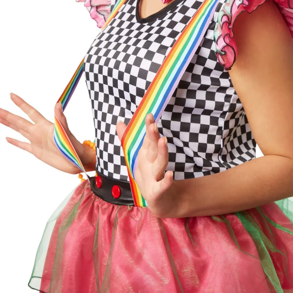 tectake® Frauenkostüm Neon Clown