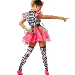 tectake® Frauenkostüm Neon Clown