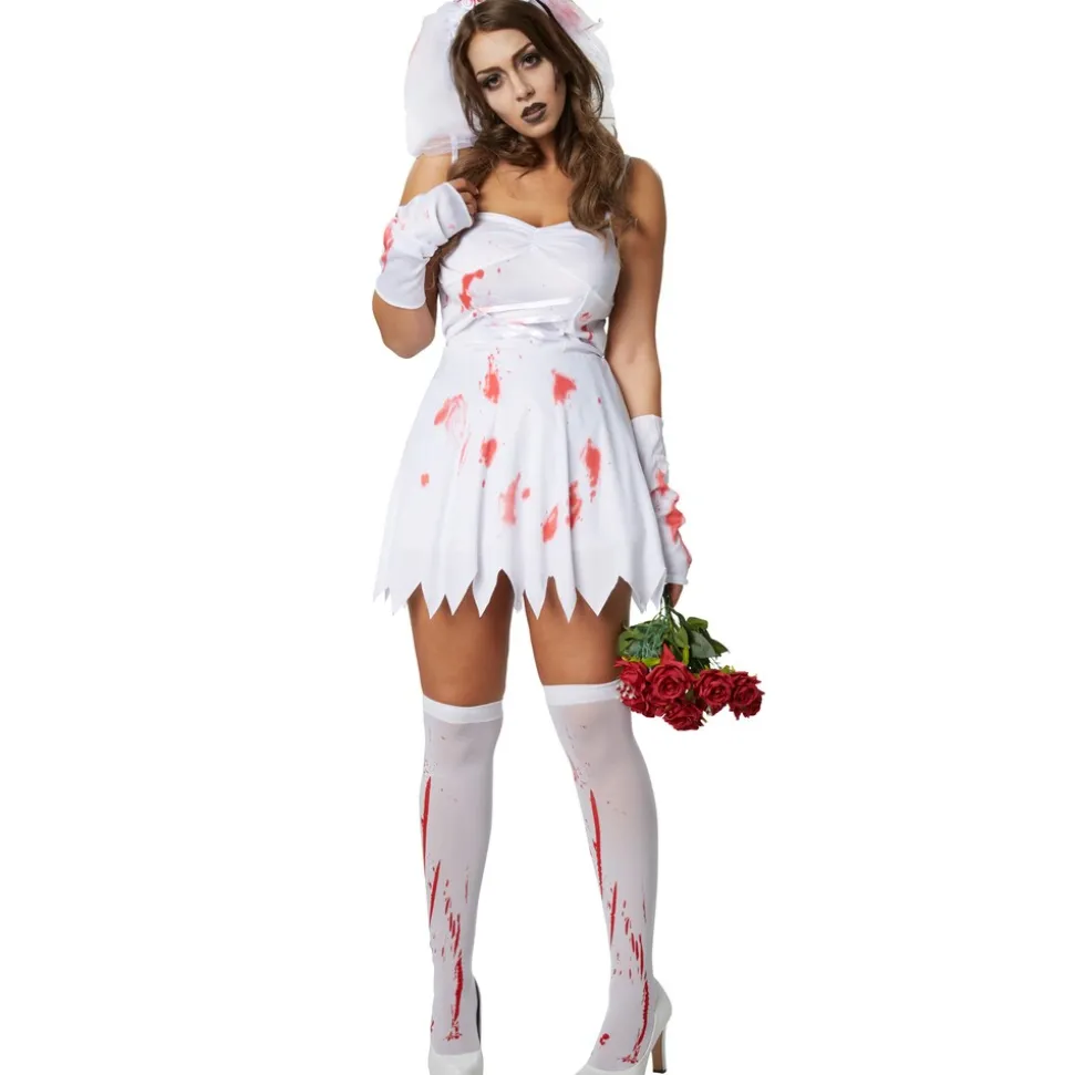 tectake® Frauenkostüm Sexy Zombiebraut