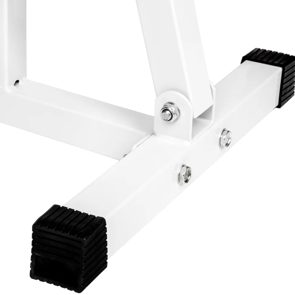 tectake® Hantelbank, Sitz 4-fach verstellbar, gepolstert mit Kunstlederbezug, 120 x 47 x 114 cm