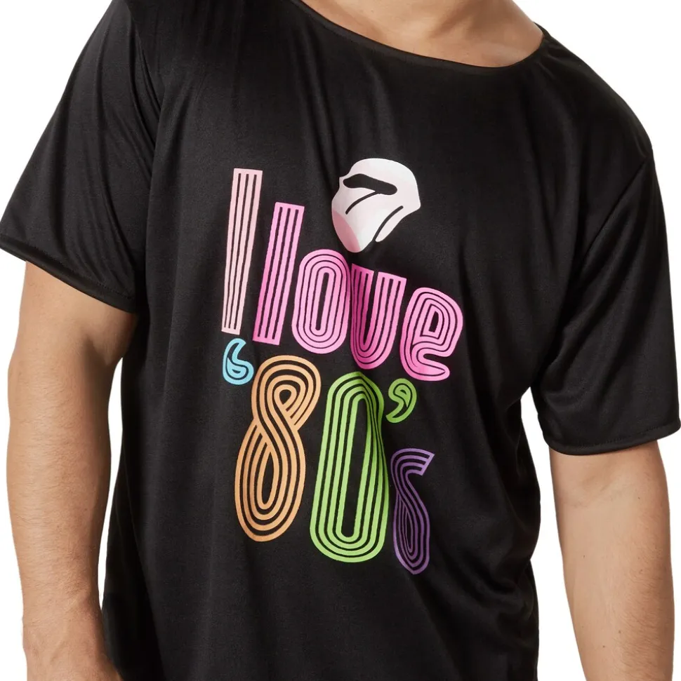 tectake® Herrenkostüm Jogger I love 80´s