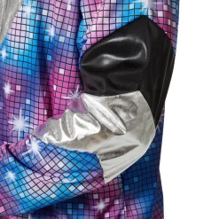 tectake® Herrenkostüm Retro 80er 90er Jahre Disco Jogginganzug