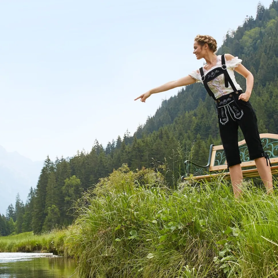 tectake® Lederhose Tegernsee